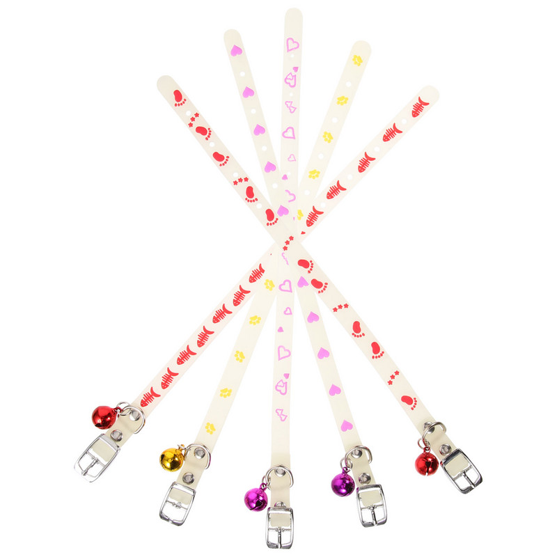 5 τμχ Αντι-χαμένο κολάρο κατοικίδιων Λεπτό αξεσουάρ για σκύλους εξωτερικού χώρου Κοκκάλια ψαριών Αρσενικές γάτες Glow The Dark Διακοσμητικό μωρό