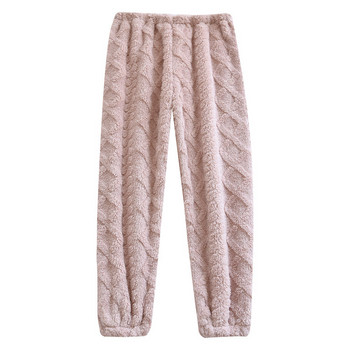 Fdfklak Дамски зимни удебелени топли пижамни панталони Фланелени холни облекла Дамски спални долнища Множество стилове Меки панталони