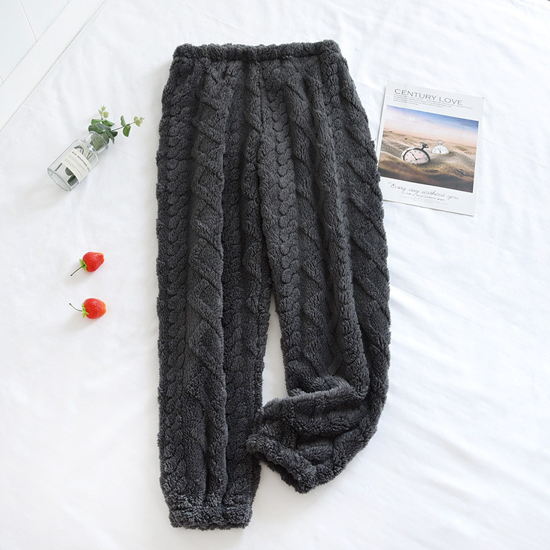 Fdfklak Femei Iarna Îngroșați Pantaloni de pijama calduri Flanel Lounge Wear Femei Sleepwear Bottoms Stiluri multiple Pantaloni moi