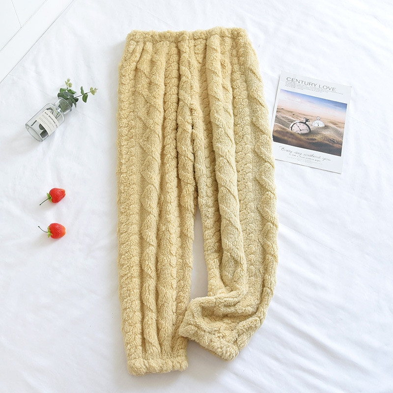 Fdfklak Femei Iarna Îngroșați Pantaloni de pijama calduri Flanel Lounge Wear Femei Sleepwear Bottoms Stiluri multiple Pantaloni moi