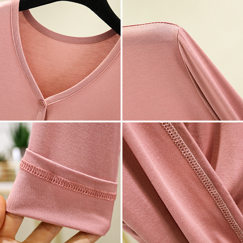 Modal έγκυες γυναίκες που θηλάζουν νυχτικό μητρότητας μονόχρωμα κουμπιά Casual πιτζάμες Εγκυμοσύνη Νοσοκομειακά ρούχα νοσηλείας