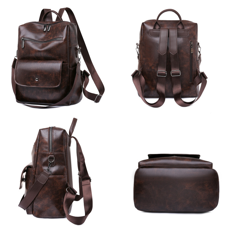 Νέα γυναικεία τσάντα πλάτης Luxury Designer Trend Μεγάλης χωρητικότητας Μαθητική τσάντα πλάτης υψηλής ποιότητας PU Δερμάτινο σακίδιο πλάτης πλάτης Τσάντα ώμου