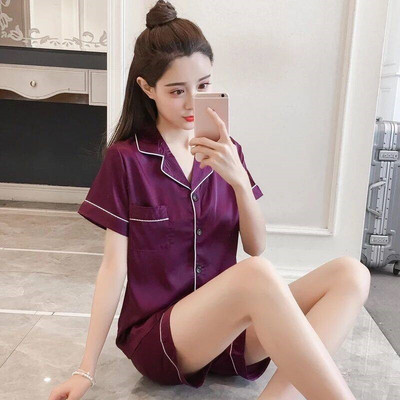 Naiste pidžaamakomplekt Talve pikkade varrukatega Mujer Pidžaama Nuisette Seksikas pesu Öörõivad siidist satiinist pidžaama pjs ülikond 2tk