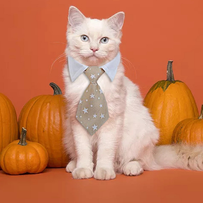 1buc papion pentru câine cravată pentru cățel și pisicuță, guler cu stea în dungi, produs manual pentru pisică, accesorii pentru cățeluș