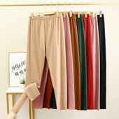 Fdfklak 3XL 4XL 5XL 6XL Suured Kodupüksid Pehme sametine Naiste magamispaber Sügistalvine Elastne Vöökoht Salongirõivad