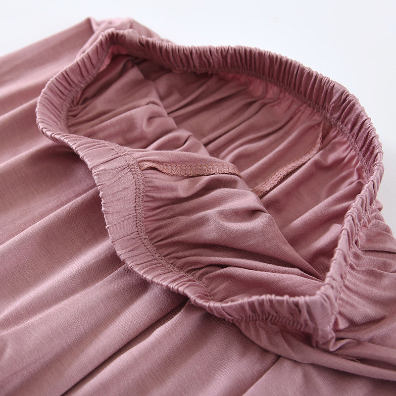 Modaalsed suvised lahtised öörõivad naiste pükste jaoks. Elastne vöökoht säärepikkusega magamispagas kõrge vöökohaga magamispidžaamad