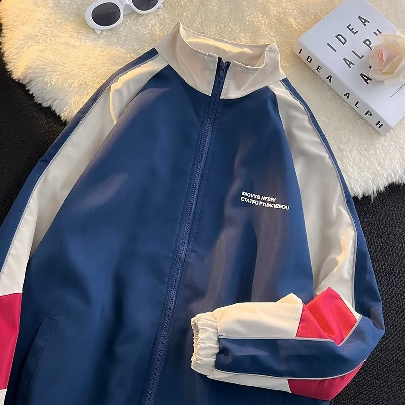 Harajuku Patchwork Varsity jakk Meeste Tänavarõivad Värviline Block Bomber Tuulejope Kvaliteetne Kerge Kolledžijope Paar