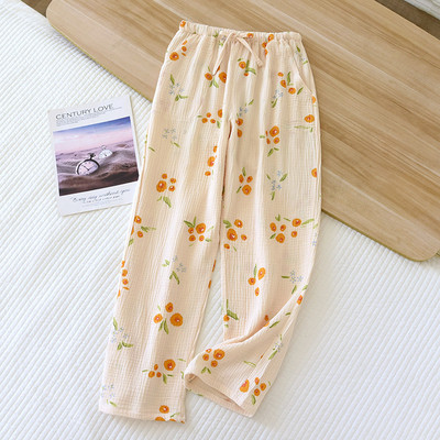 Πιτζάμες εκτύπωσης πολλαπλών χρωμάτων Παντελόνι σαλονιού ύπνου για γυναίκες Παντελόνι νυχτερινό παντελόνι 2023 Άνοιξη Καλοκαίρι Λεπτά ενδύματα ύπνου