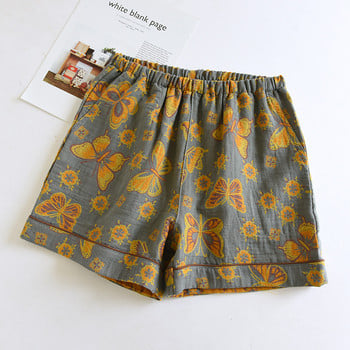 Γυναικείο παντελόνι Home Bottoms Pj Shorts 100% βαμβακερό floral print Πυτζάμες καλοκαιρινές πιτζάμες για τον ύπνο Φορέστε παντελόνι ύπνου