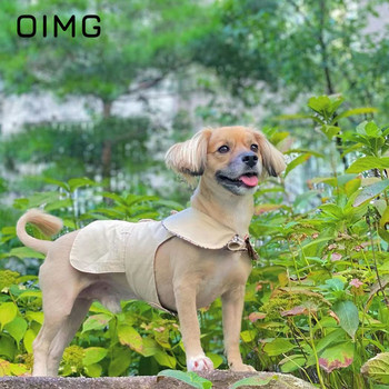 OIMG Φθινοπωρινό Χειμώνας Μικρά σκυλιά Ανεμοδράστη Καρό Ρούχα με Σχοινί Έλξη Pet Tank Top Maltese Teddy Schnauzer Coat