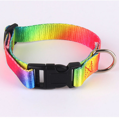 Lemmiklooma koera kaelarihma ja jalutusrihma komplekt Nailonist värvi gradiendiga reguleeritav kaelarihm suurele keskmisele väikesele koerale, lemmikloomatarvete tarvikud