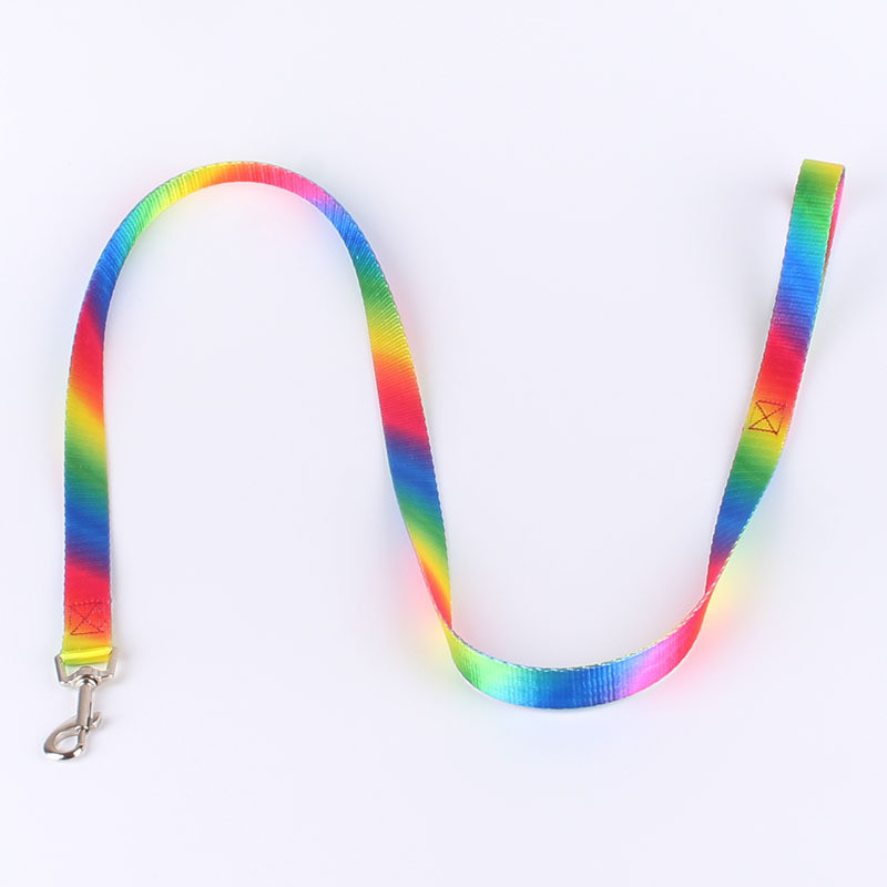 Lemmiklooma koera kaelarihma ja jalutusrihma komplekt Nailonist värvi gradiendiga reguleeritav kaelarihm suurele keskmisele väikesele koerale, lemmikloomatarvete tarvikud