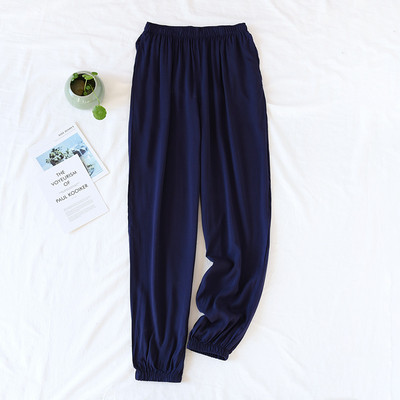 Fdfklak ühevärvilised õhukesed magamispüksid paarid, põhjaga kevadsuvi puuvillane mugav pehme pidžaama magamisriided