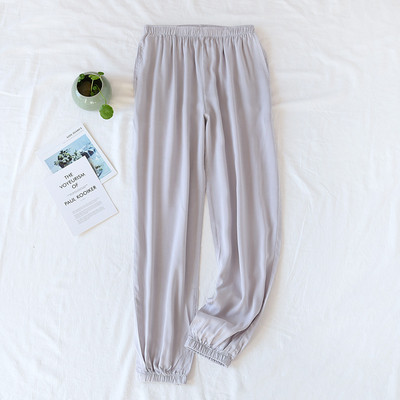 Fdfklak ühevärvilised õhukesed magamispüksid paarid, põhjaga kevadsuvi puuvillane mugav pehme pidžaama magamisriided