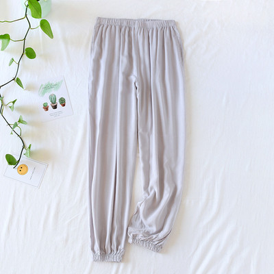 Fdfklak ühevärvilised õhukesed magamispüksid paarid, põhjaga kevadsuvi puuvillane mugav pehme pidžaama magamisriided