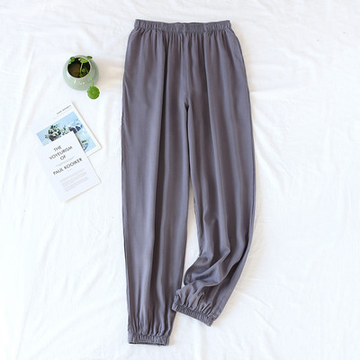 Fdfklak ühevärvilised õhukesed magamispüksid paarid, põhjaga kevadsuvi puuvillane mugav pehme pidžaama magamisriided