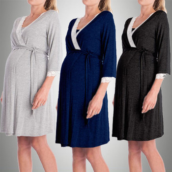 Халат за бременни жени Нощно облекло за кърмене Пижама Спално облекло Ropa Mujer Embarazada Premama