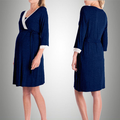 Ρόμπα εγκυμοσύνης Νυχτικά νοσηλευτικής Πυτζάμες για έγκυες γυναίκες Ropa Mujer Embarazada Premama