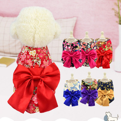 Koeravesti ripatsiga kleit Lemmikloomatarbed Jaapani kimonod Naiste rakmed, reguleeritavad