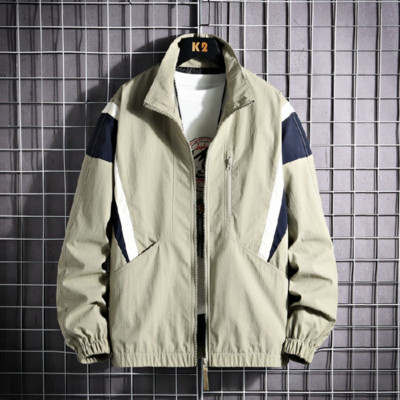 Harajuku Korea stiilis kevadsuvine jakk Meeste HipHop tänavarõivad Värviplokk Bomber Windbreaker Kvaliteetsed Kerged jakid