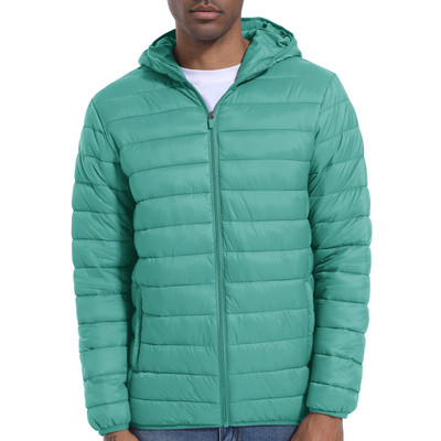 MAGCOMSEN Jachete ușoare pentru bărbați cu glugă cu fermoar complet Jachete casual de puf, căptușite, căptușite, de iarnă