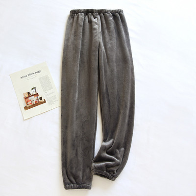 Lenjerie de noapte de iarnă Flanel îngroșat Pijama caldă Haine de acasă pentru femei Îmbrăcăminte de dormit pentru femei Pantaloni de pijama de culoare solidă