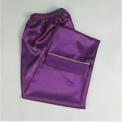 S-3XL Pantaloni de acasă de vară noi pantaloni de pijama de mătase artificială Pantaloni de pijama de jos pentru femei Pantaloni de dormit pentru femei Negru/alb E1132