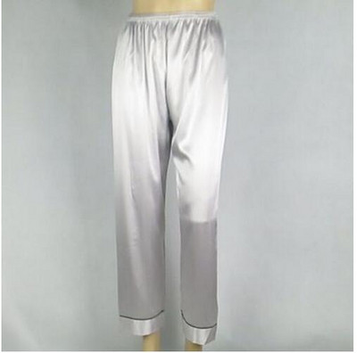 S-3XL Pantaloni de acasă de vară noi pantaloni de pijama de mătase artificială Pantaloni de pijama de jos pentru femei Pantaloni de dormit pentru femei Negru/alb E1132