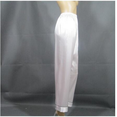 S-3XL Pantaloni de acasă de vară noi pantaloni de pijama de mătase artificială Pantaloni de pijama de jos pentru femei Pantaloni de dormit pentru femei Negru/alb E1132