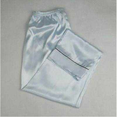 S-3XL Pantaloni de acasă de vară noi pantaloni de pijama de mătase artificială Pantaloni de pijama de jos pentru femei Pantaloni de dormit pentru femei Negru/alb E1132