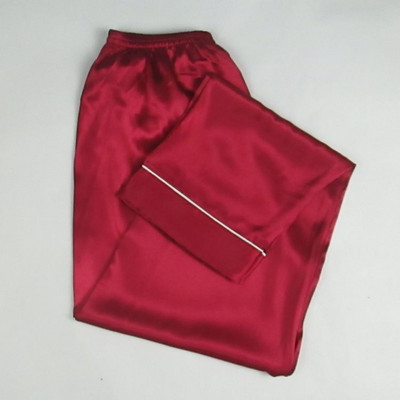 S-3XL Pantaloni de acasă de vară noi pantaloni de pijama de mătase artificială Pantaloni de pijama de jos pentru femei Pantaloni de dormit pentru femei Negru/alb E1132