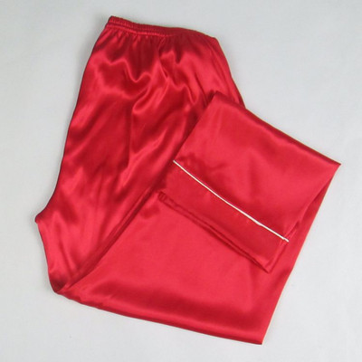 S-3XL Pantaloni de acasă de vară noi pantaloni de pijama de mătase artificială Pantaloni de pijama de jos pentru femei Pantaloni de dormit pentru femei Negru/alb E1132