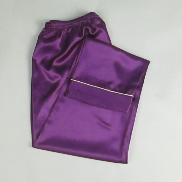 S-3XL Pantaloni de acasă de vară noi pantaloni de pijama de mătase artificială Pantaloni de pijama de jos pentru femei Pantaloni de dormit pentru femei Negru/alb E1132