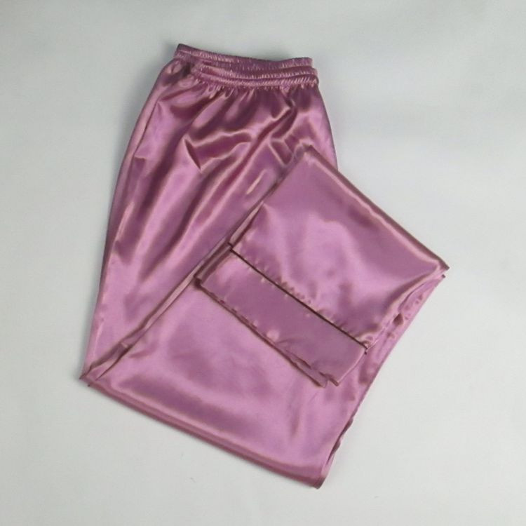 S-3XL Pantaloni de acasă de vară noi pantaloni de pijama de mătase artificială Pantaloni de pijama de jos pentru femei Pantaloni de dormit pentru femei Negru/alb E1132
