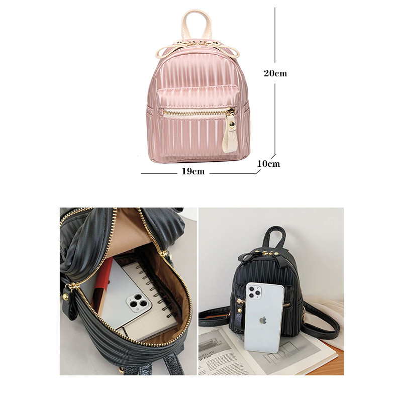 Rucsac din piele de damă Rucsac de lux de designer pentru femei Geantă de școală moale Rucsac mic de călătorie Geantă de școală pentru elevi pentru elevi