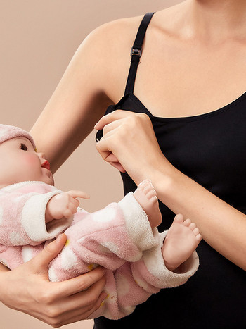 Καμιζόλες εγκυμοσύνης για θηλασμό Μπροστινές ιμάντες Tank Crop Tops Maternity Camis Nursing γιλέκο έγκυο Εσώρουχα μπροστινό κούμπωμα σουτιέν