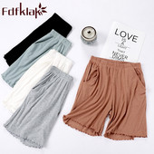 Fdfklak Modal Pantaloni de acasă pentru femei Îmbrăcăminte la lounge de vară Pantaloni de pijama scurti largi Pantaloni de pijama Pantaloni de pijama alb/negri