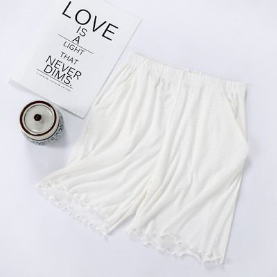 Fdfklak Modal Pantaloni de acasă pentru femei Îmbrăcăminte la lounge de vară Pantaloni de pijama scurti largi Pantaloni de pijama Pantaloni de pijama alb/negri