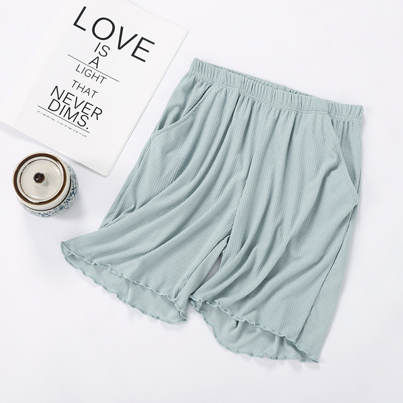 Fdfklak Modal Pantaloni de acasă pentru femei Îmbrăcăminte la lounge de vară Pantaloni de pijama scurti largi Pantaloni de pijama Pantaloni de pijama alb/negri