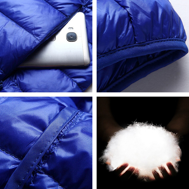 Meeste valge pardi sulejope aastaringselt ülikerge, pakitav jakk, krae, õhuke kapuutsiga veekindel sulejope 2023