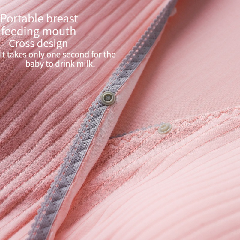 Modal Ρούχα μητρότητας Νυχτικά Θηλασμού Νοσηλευτικά Πυζά Νοσοκομείο Φαρδιά Εφαρμογή Θηλασμού Πυτζάμες Φόρεμα εγκυμοσύνης