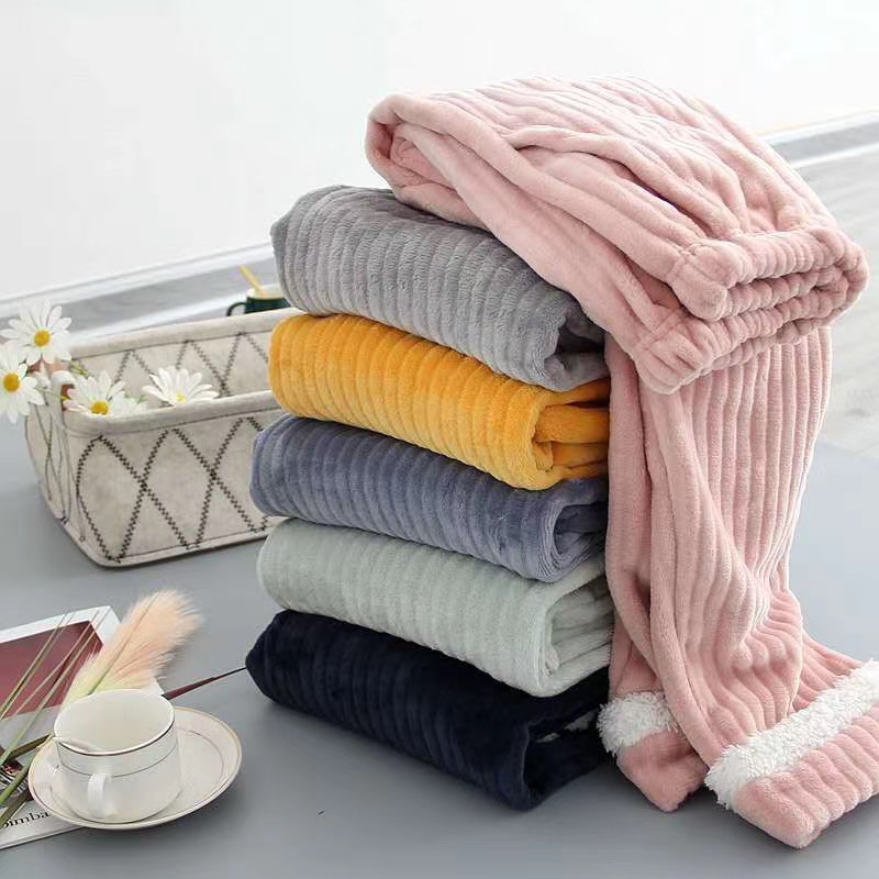 Pantaloni de uz casnic de toamnă și iarnă pentru femei, catifea corai gros, pantaloni de mărime plus pantaloni pantaloni casual pijamale femei