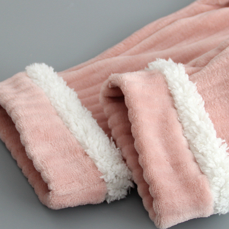 Pantaloni de uz casnic de toamnă și iarnă pentru femei, catifea corai gros, pantaloni de mărime plus pantaloni pantaloni casual pijamale femei