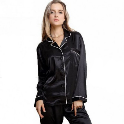 Νέα κομψή μόδα casual γυναικείες γυναικείες σατέν πιτζάμες Πυτζάμες Πυτζάμες Νυχτερινά Σαλόνια Είδη σπιτιού