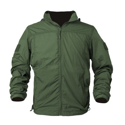 Φορητό Στρατιωτικό Αδιάβροχο Μπουφάν Ανδρικό Ελαφρύ Καλοκαιρινό εξαιρετικά ελαφρύ νάιλον Skin Tactical Jacket Camouflage Skin Coat 5XL