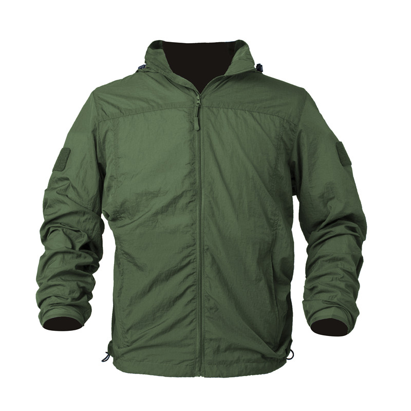 Φορητό Στρατιωτικό Αδιάβροχο Μπουφάν Ανδρικό Ελαφρύ Καλοκαιρινό εξαιρετικά ελαφρύ νάιλον Skin Tactical Jacket Camouflage Skin Coat 5XL
