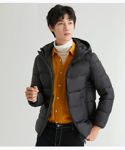 NewBang 90 White Duck Down Μπουφάν για Ανδρικά Χοντρά ελαφριά μπουφάν με κουκούλα αντιανεμικό φτερό ζεστό παλτό