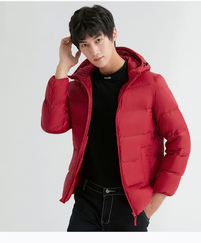 NewBang 90 White Duck Down Μπουφάν για Ανδρικά Χοντρά ελαφριά μπουφάν με κουκούλα αντιανεμικό φτερό ζεστό παλτό