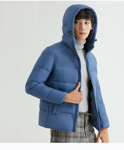 NewBang 90 White Duck Down Μπουφάν για Ανδρικά Χοντρά ελαφριά μπουφάν με κουκούλα αντιανεμικό φτερό ζεστό παλτό