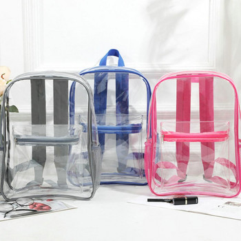 Βολικό κατά των γρατσουνιών Μεγάλης χωρητικότητας Ανδρικά Γυναικεία Solid Clear σακίδιο πλάτης Προμήθειες ταξιδιού Unisex σακίδιο πλάτης Φοιτητική τσάντα